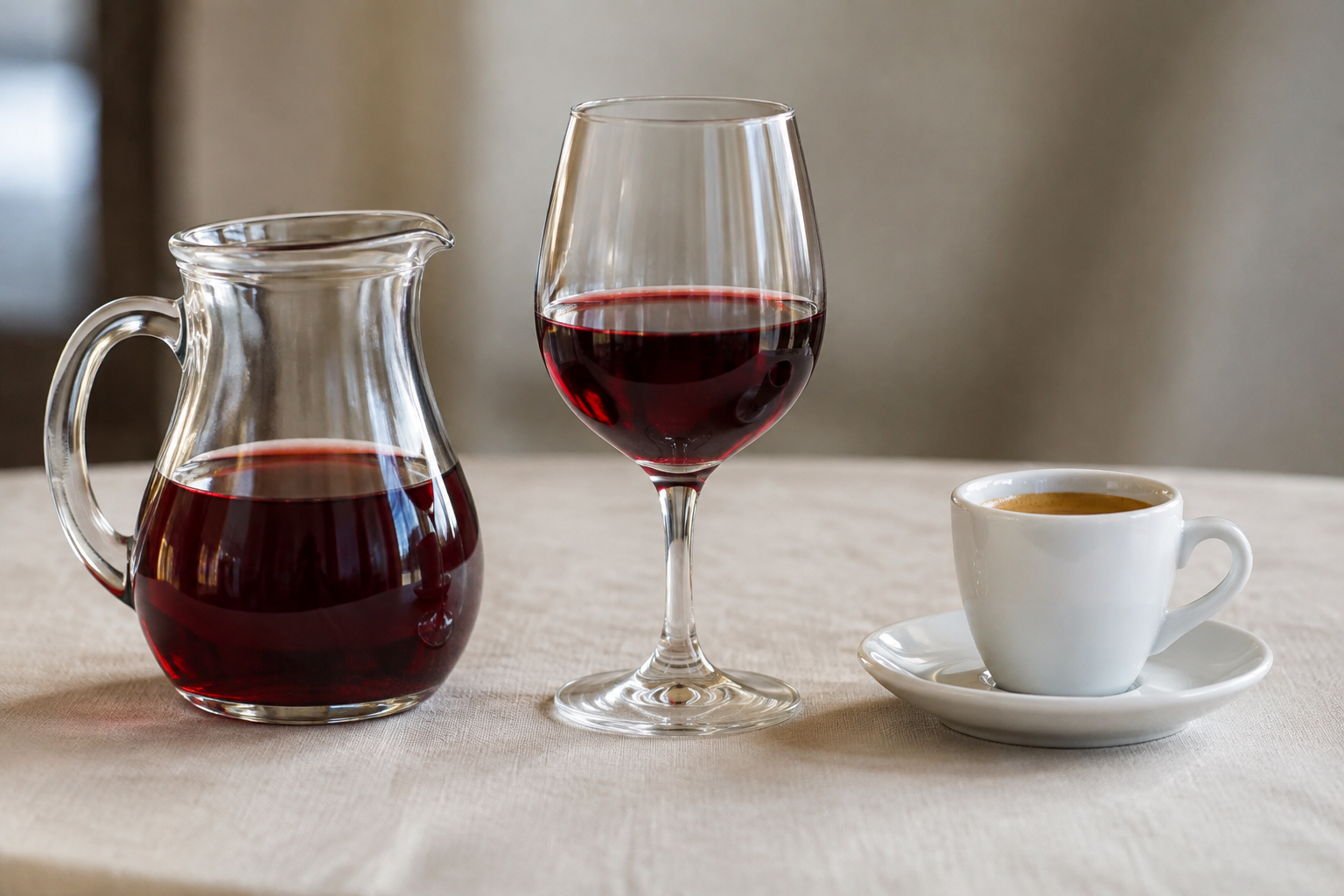 Illustration du quart de vin et du café reprise de la rubrique Boissons de la page Cabaret Paillette.